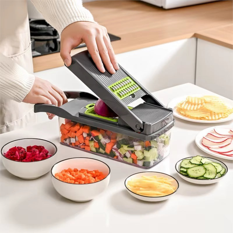 COMBO - Picadora de Verduras y Vegetales con Múltiples Funciones + Triturador De Ajos